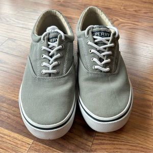 Grey Sperry Boat Shoes